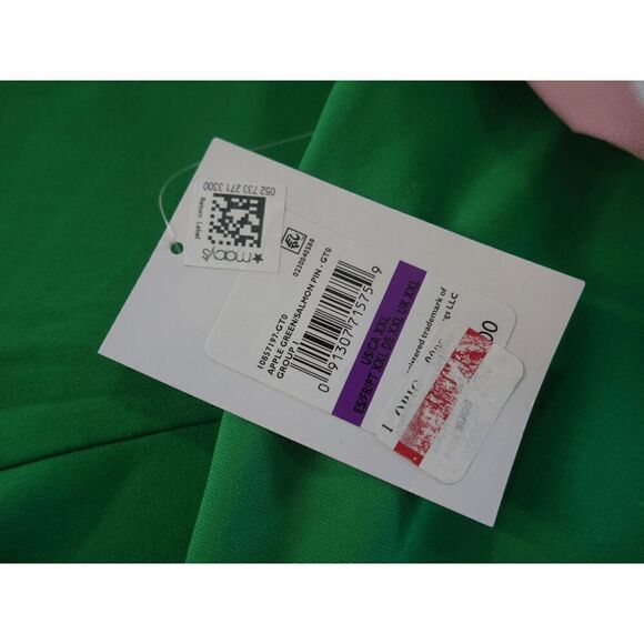 Kasper Women's Green & Pink Knot-Neck Colorblock Sheath Dress Size XXL - Picture 9 of 9